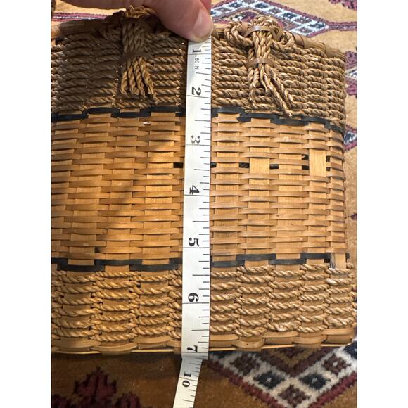 Handmade Rattan Woven Basket Mini Tote Bag - One Size - Picture 7 of 7